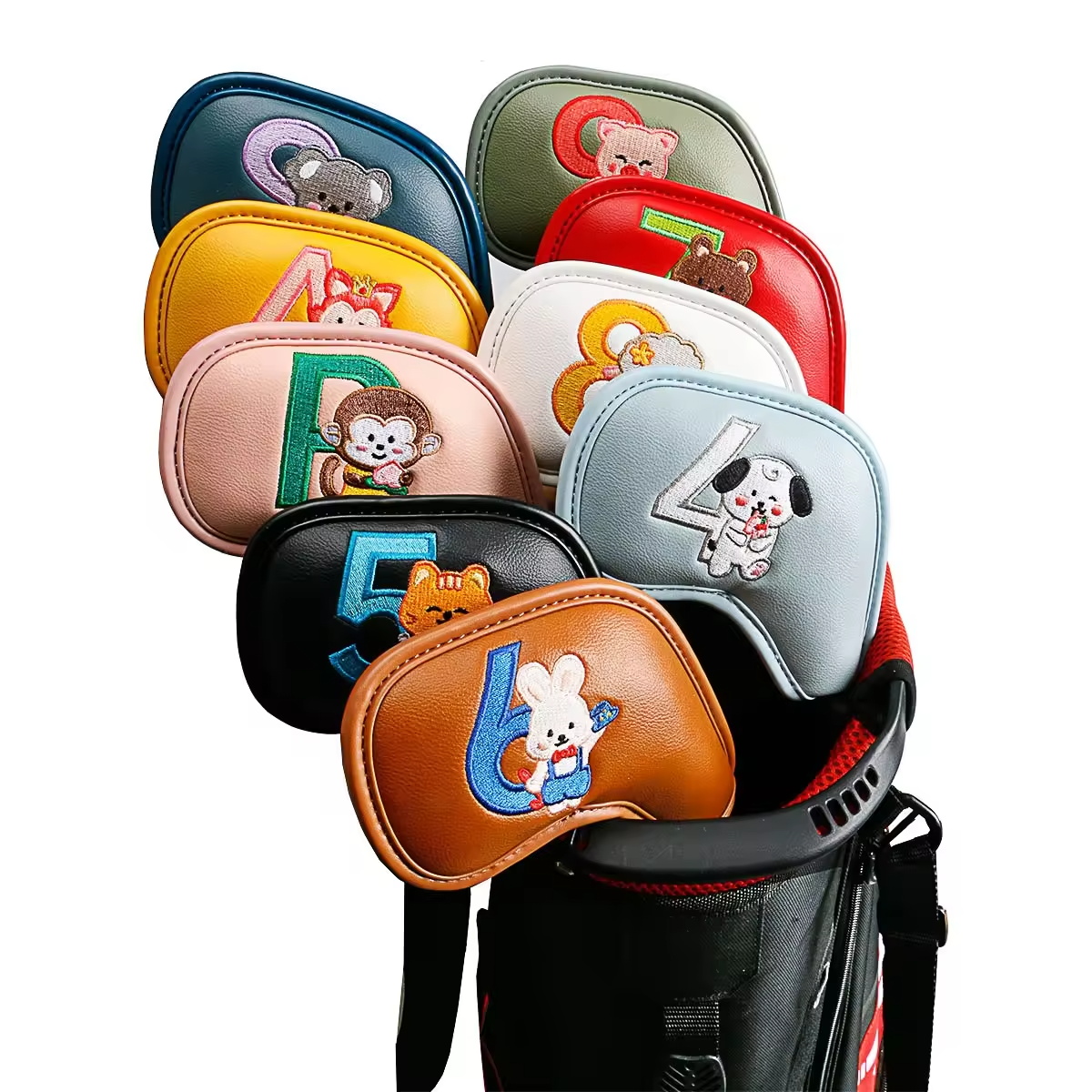 Badminton Club - 9Pcs Cute Cartoon Animal Golf Iron