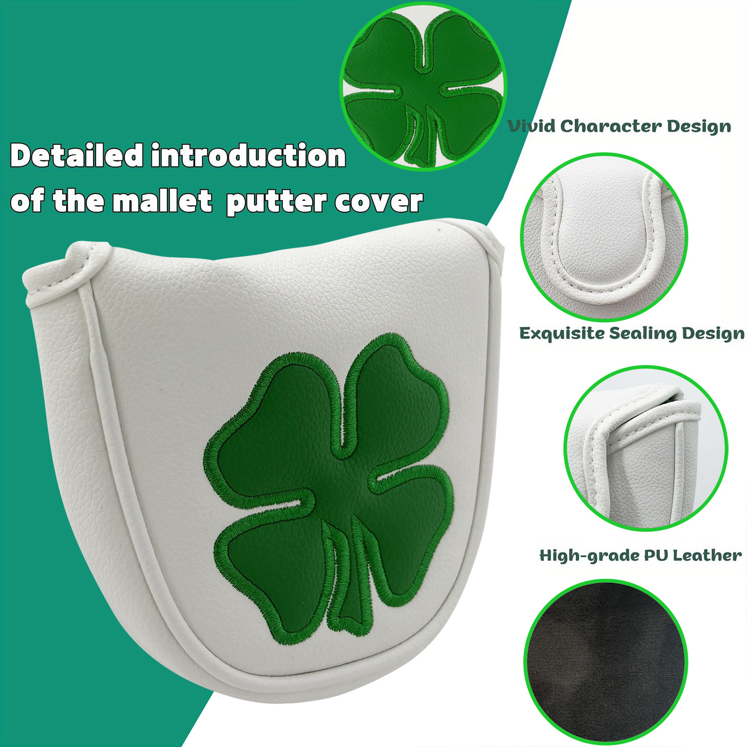 1pc Putter Head Cover, 'Clover - đánh giá và giá Badminton Club