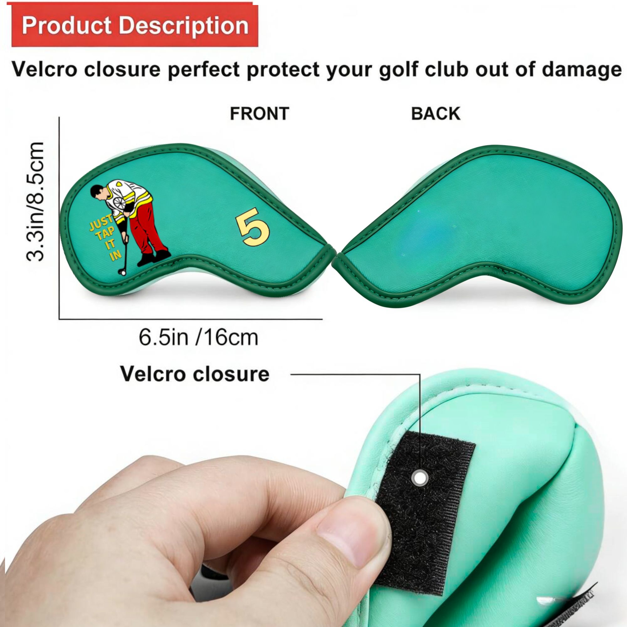 9 pcs Golf Iron Covers with Fu - đánh giá và giá Badminton Club